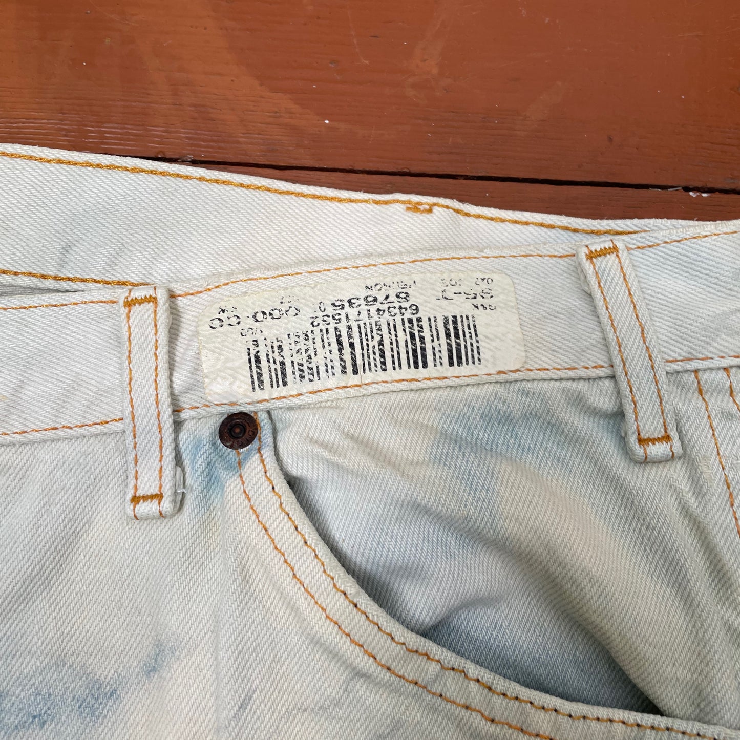 Custom Dickies Dragon Jeans – Hand-Faded Blue Dragon Art | Vintage Workwear 1 of 1