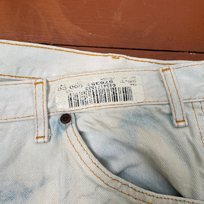 Custom Dickies Dragon Jeans – Hand-Faded Blue Dragon Art | Vintage Workwear 1 of 1