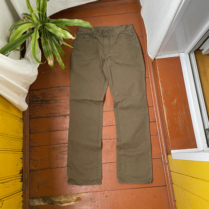 Custom Polo Ralph Lauren Dragon Pants – Olive Green Washed Canvas with Back Dragon Art | 1 of 1