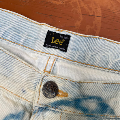 Custom Lee Octopus Jeans – Hand-Faded Blue Tentacle Art | Vintage Denim 1 of 1