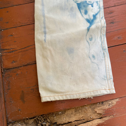Custom Lee Octopus Jeans – Hand-Faded Blue Tentacle Art | Vintage Denim 1 of 1