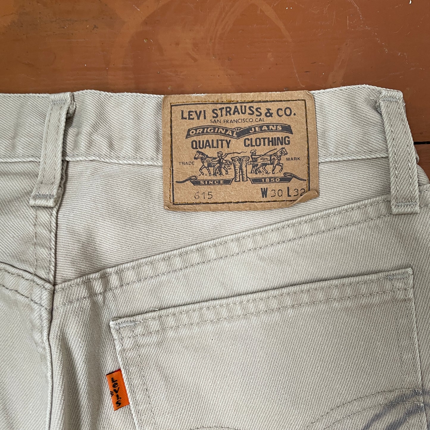 Custom Levi’s Spider Pants – Faded Web and Spider Print on Beige | Vintage 1 of 1 Streetwear