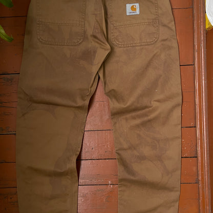 Custom Carhartt Angel and Demon Pants – Dark Brown Print | Vintage Workwear 1 of 1
