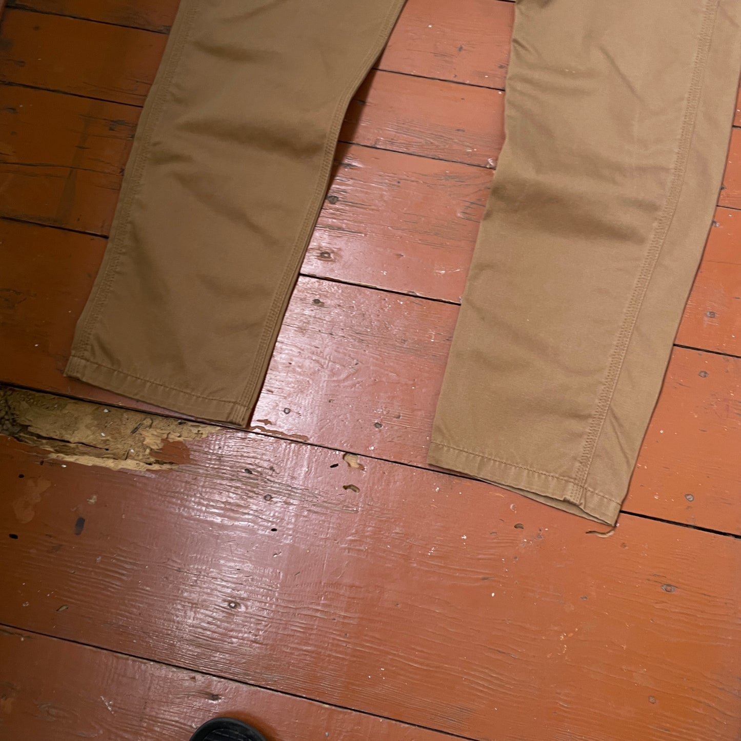 Custom Carhartt Angel and Demon Pants – Dark Brown Print | Vintage Workwear 1 of 1