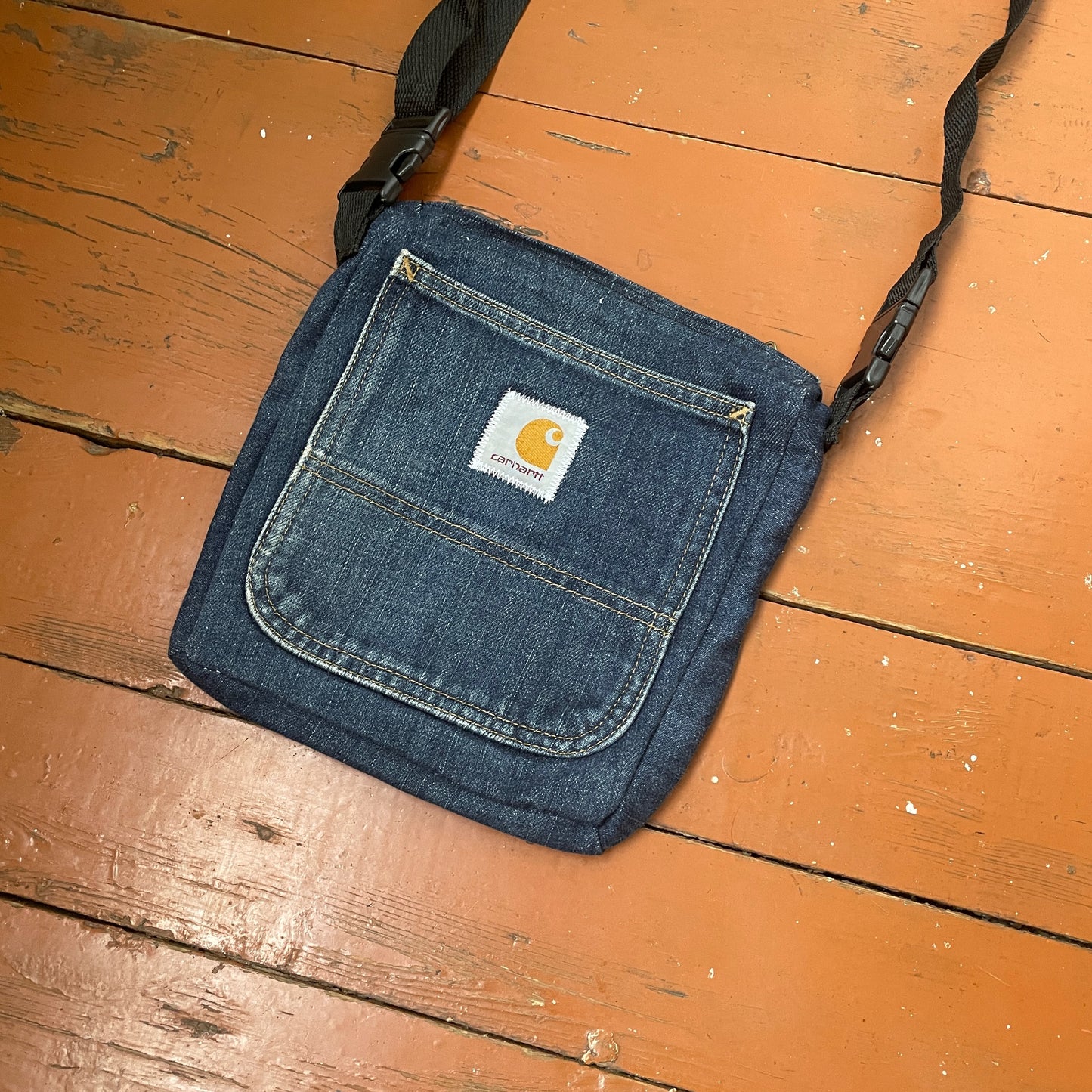 Custom Carhartt Denim Bag – Reworked from Vintage Jeans | Handmade Crossbody Pouch 1 of 1