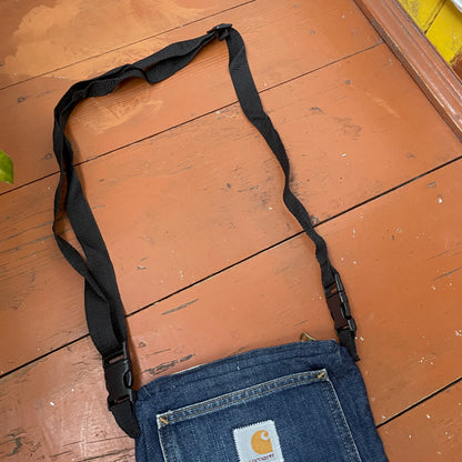 Custom Carhartt Denim Bag – Reworked from Vintage Jeans | Handmade Crossbody Pouch 1 of 1