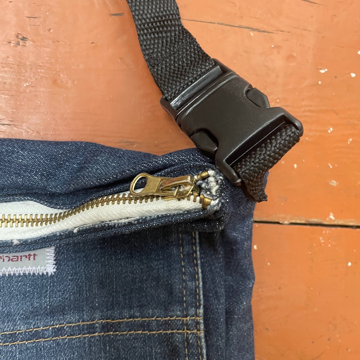 Custom Carhartt Denim Bag – Reworked from Vintage Jeans | Handmade Crossbody Pouch 1 of 1