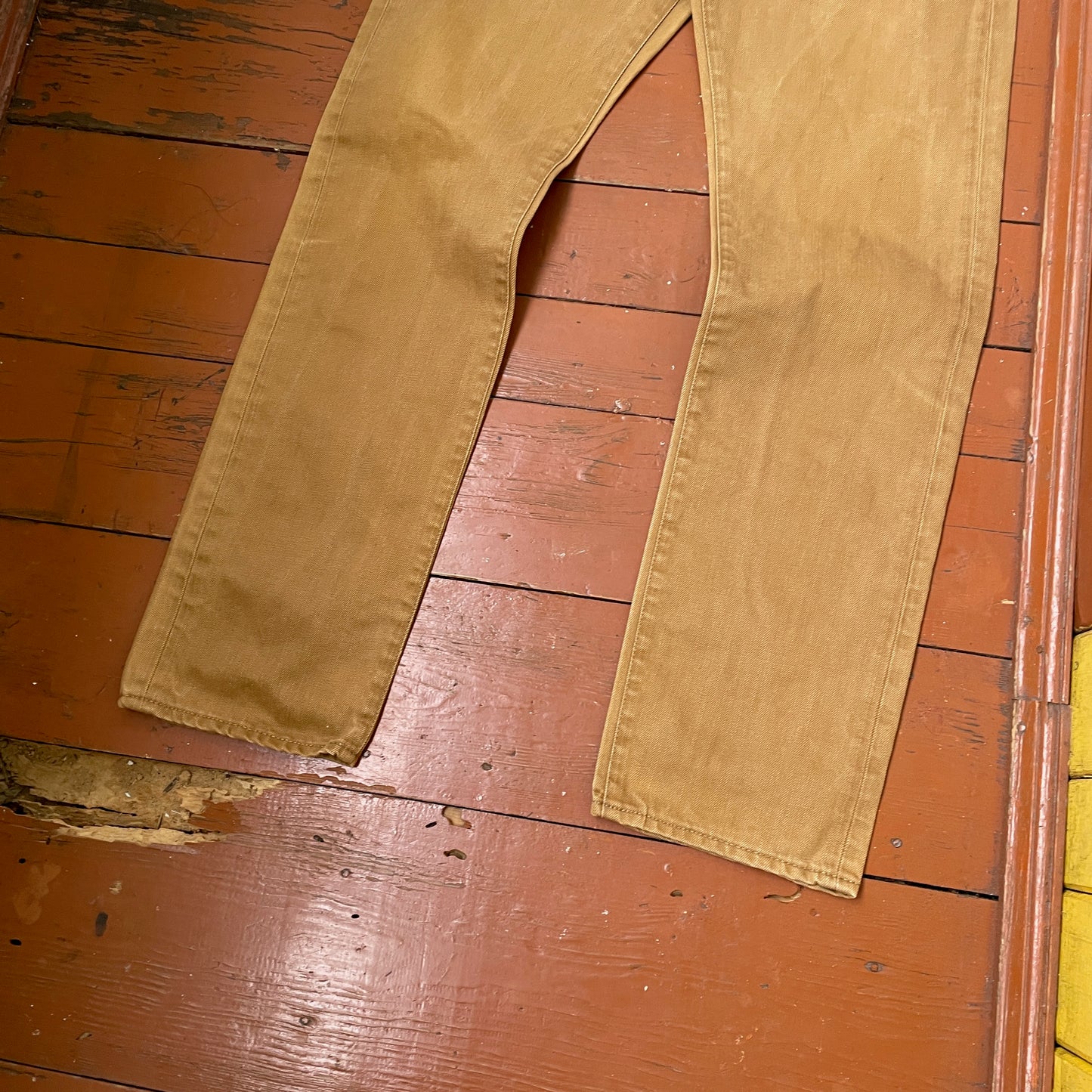 Custom Carhartt Dragon Pants – Faded Brown Dragon Art | Vintage Canvas Workwear 1 of 1