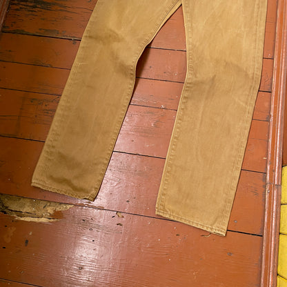 Custom Carhartt Dragon Pants – Faded Brown Dragon Art | Vintage Canvas Workwear 1 of 1