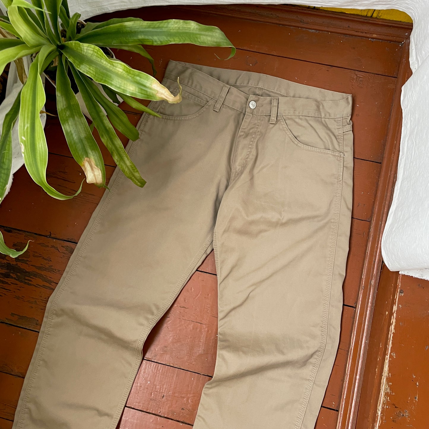 Custom Carhartt Angel & Demon Pants – Large Back Graphic | Vintage Workwear 1 of 1