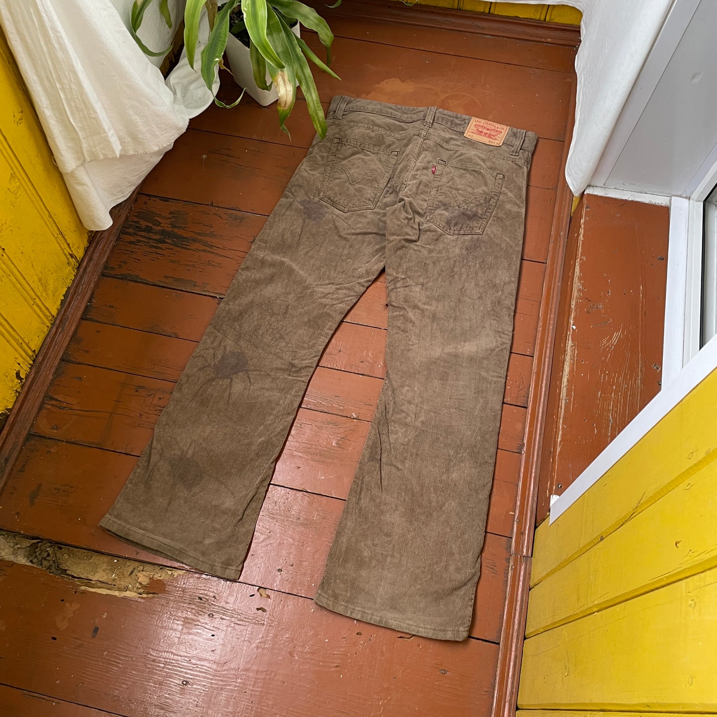 Custom Levi’s Flared Jeans – Brown Spider Art | Vintage 1 of 1 Reworked