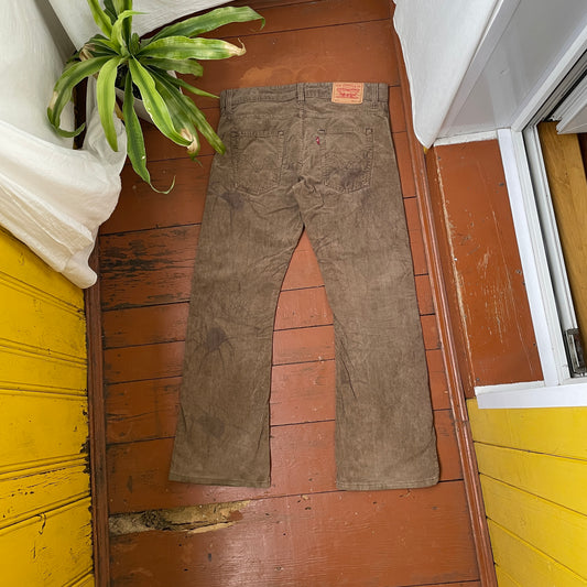 Custom Levi’s Flared Jeans – Brown Spider Art | Vintage 1 of 1 Reworked