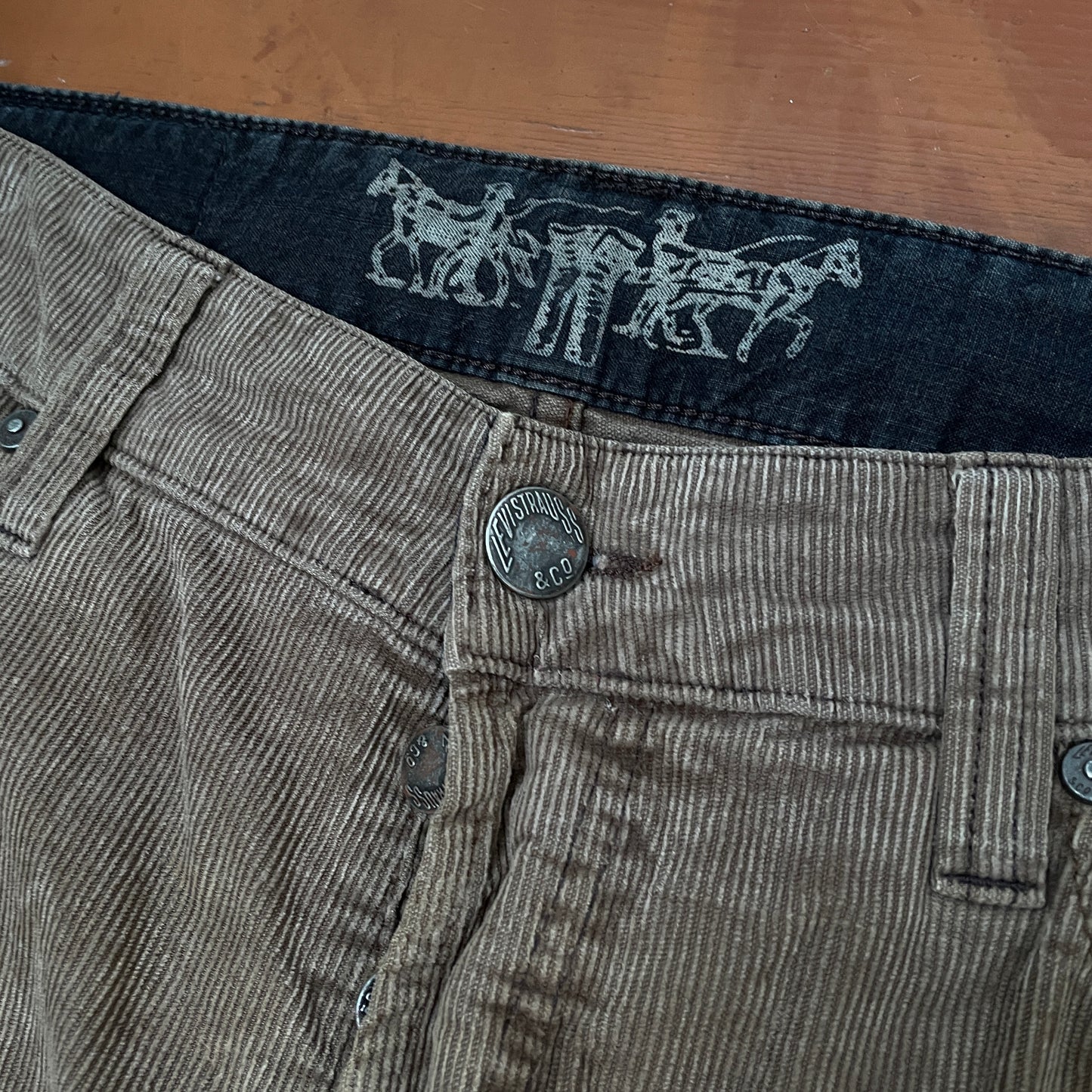 Custom Levi’s Flared Jeans – Brown Spider Art | Vintage 1 of 1 Reworked