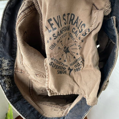 Custom Levi’s Flared Jeans – Brown Spider Art | Vintage 1 of 1 Reworked