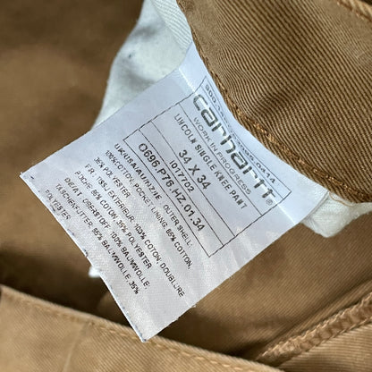 Custom Carhartt Dragon Pants – Faded Brown Canvas with Bleached Mythical Beast Art | Vintage Workwear 1 of 1