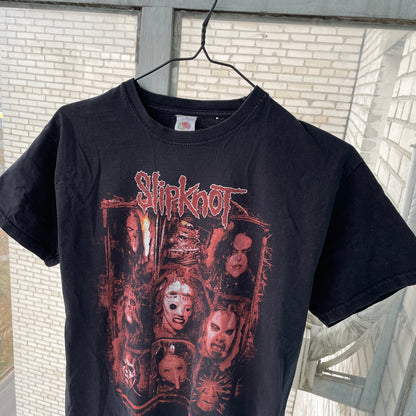 Vintage Slipknot T-Shirt – Classic Red Horror Graphic | 00s Metal Band Tee Fruit of the Loom M