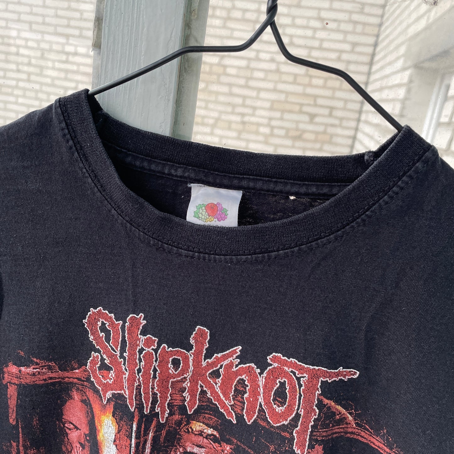 Vintage Slipknot T-Shirt – Classic Red Horror Graphic | 00s Metal Band Tee Fruit of the Loom M