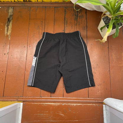Custom Nike Bone Shorts – Handprinted White Bone Art on Black | Vintage Grunge