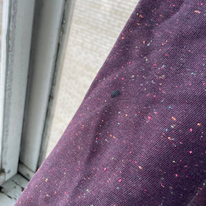Custom Carhartt Fur Hoodie – Burgundy Speckled with Faux Fur Hood | Vintage Workwear Grunge