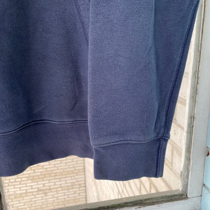 Custom Nike Fur Hoodie – Navy Blue Vintage Swoosh with Faux Fur Hood | Y2K Grunge