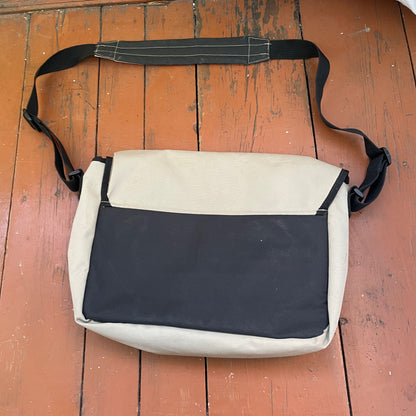 Custom O’Neill Canvas Messenger Bag – Handprinted Cybersigilism Grunge Shoulder Bag | Vintage Streetwear