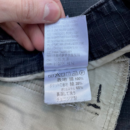 Custom Carhartt Black Cargo Pants – White Twin Tigers Print | Vintage Workwear 1 of 1