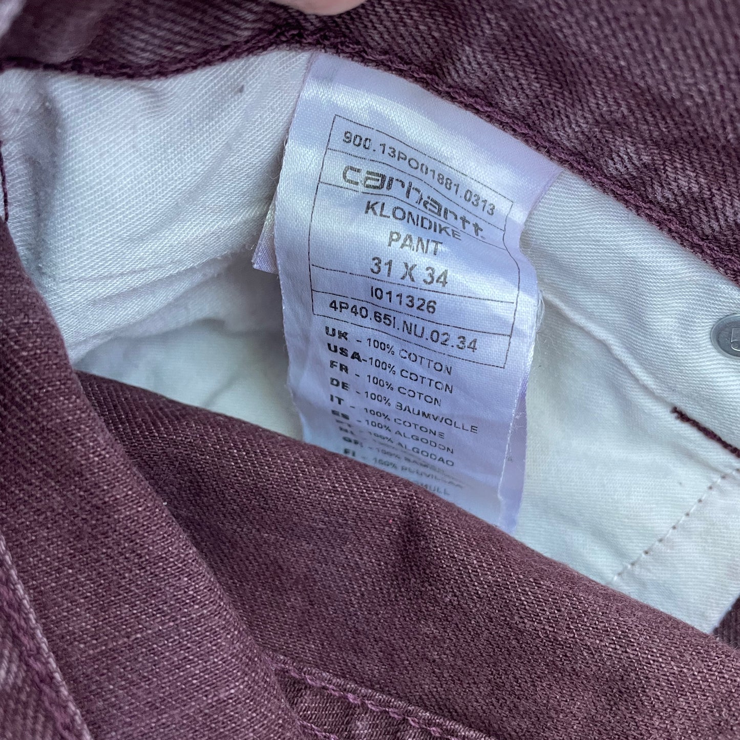 Custom Carhartt Brown Pants – White Twin Tigers Print | Vintage Workwear 1 of 1