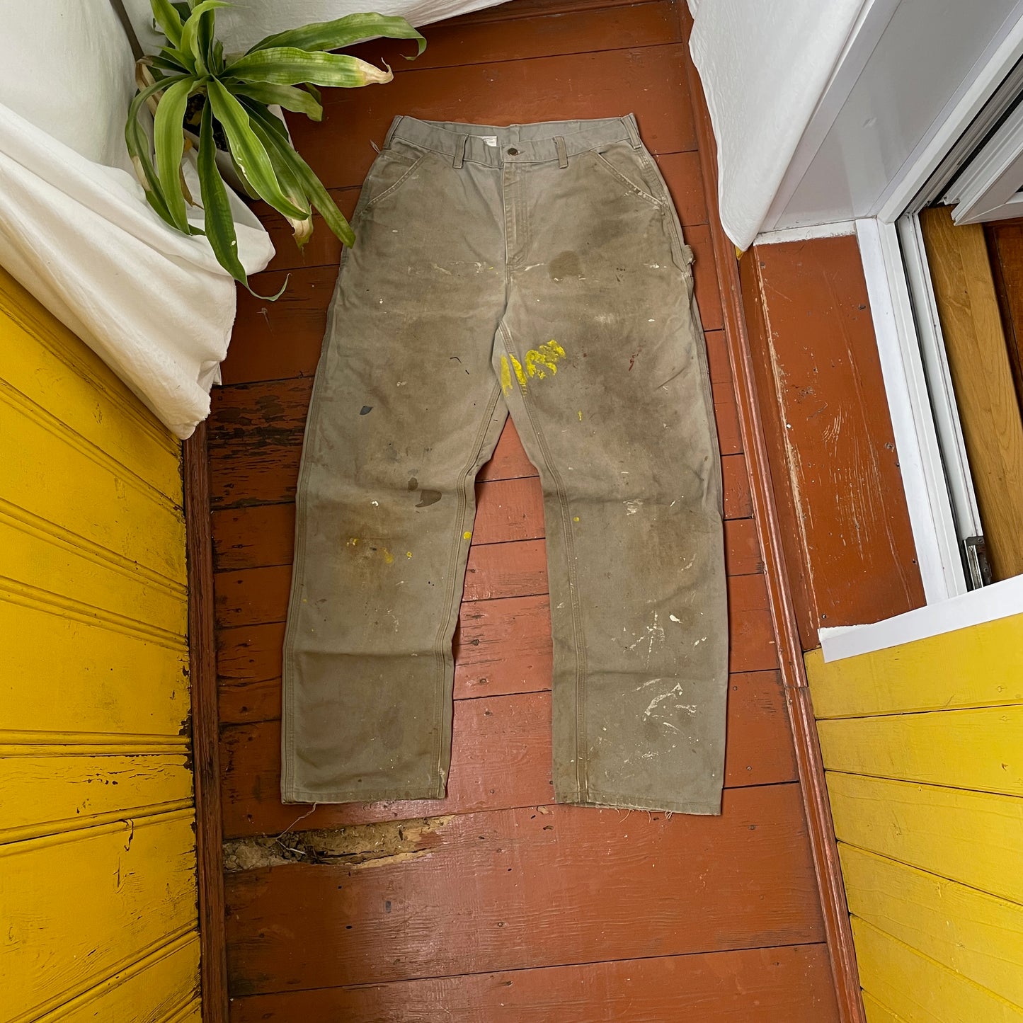 Custom Carhartt Dragon Work Pants – 90s Faded Green | Vintage Utility Streetwear 1 of 1