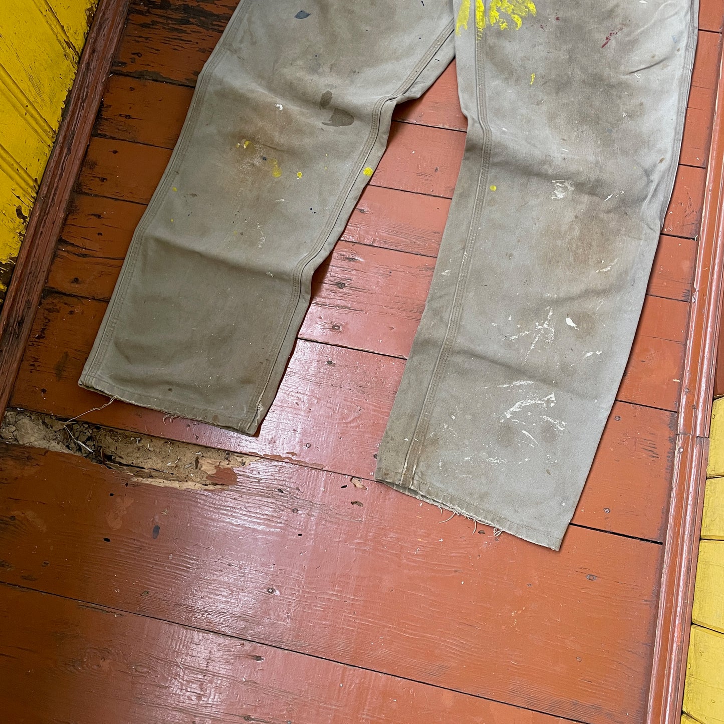 Custom Carhartt Dragon Work Pants – 90s Faded Green | Vintage Utility Streetwear 1 of 1