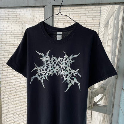 Black T-shirt White Grunge Graphic | Unbranded Y2K Alt Streetwear