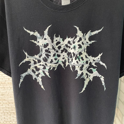 Black T-shirt White Grunge Graphic | Unbranded Y2K Alt Streetwear