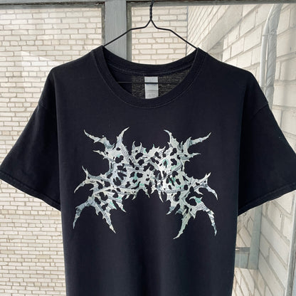 Black T-shirt White Grunge Graphic | Unbranded Y2K Alt Streetwear