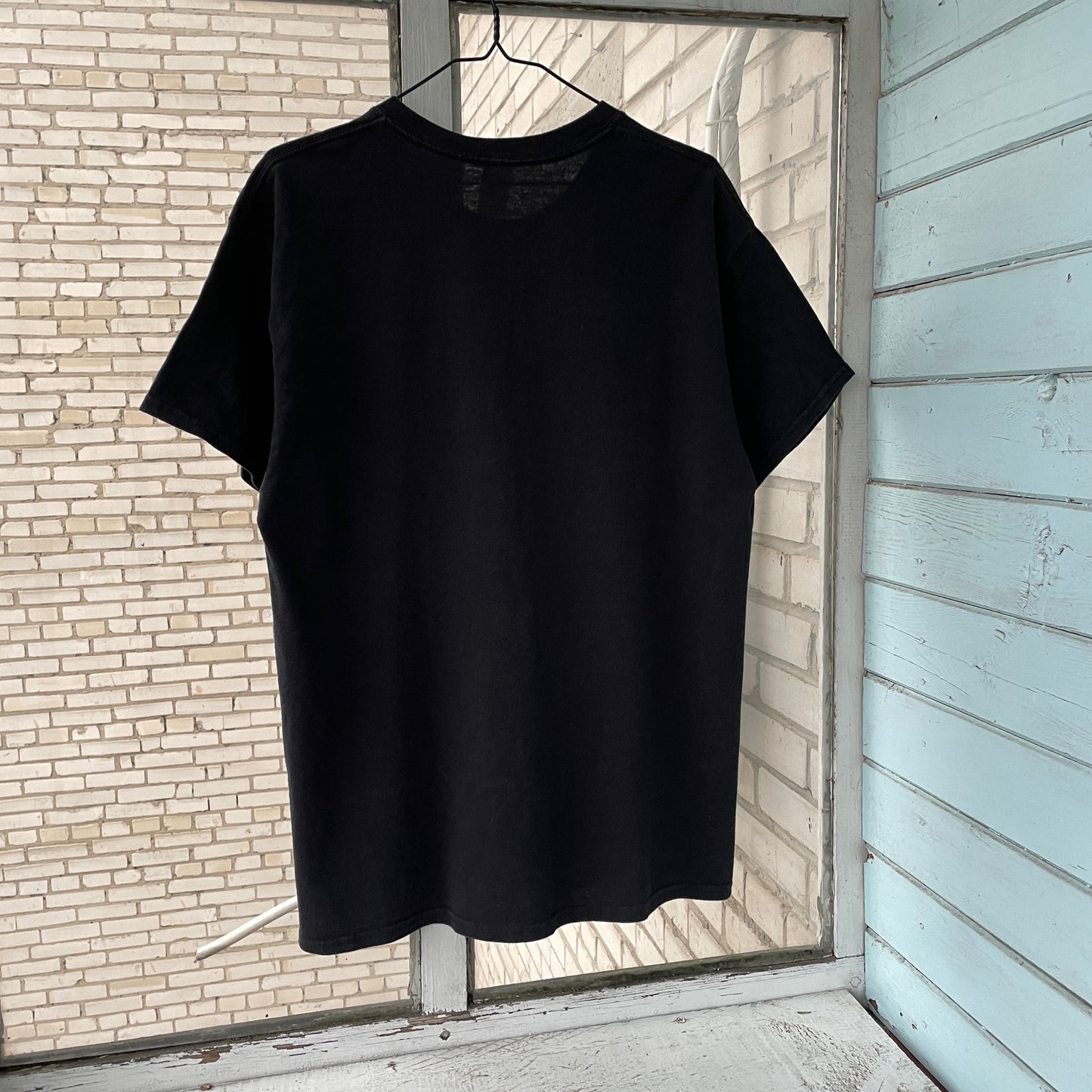 Black T-shirt White Grunge Graphic | Unbranded Y2K Alt Streetwear