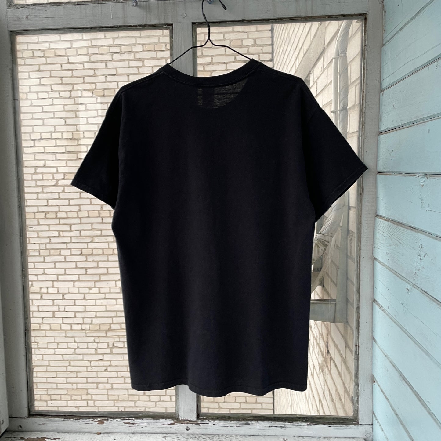 Black T-shirt White Grunge Graphic | Unbranded Y2K Alt Streetwear