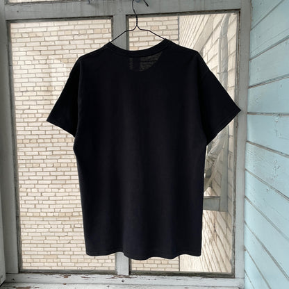 Black T-shirt White Grunge Graphic | Unbranded Y2K Alt Streetwear