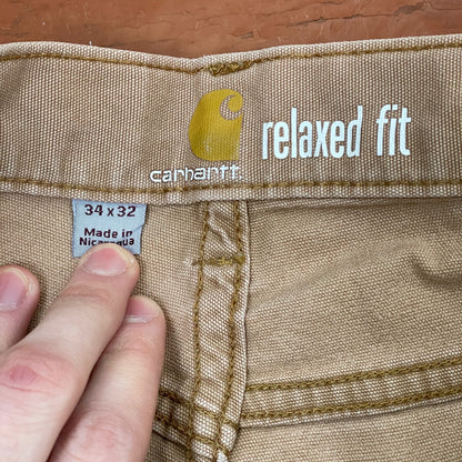 Custom Carhartt Renaissance Pants – Religious Bleached Print | Vintage Canvas 1 of 1