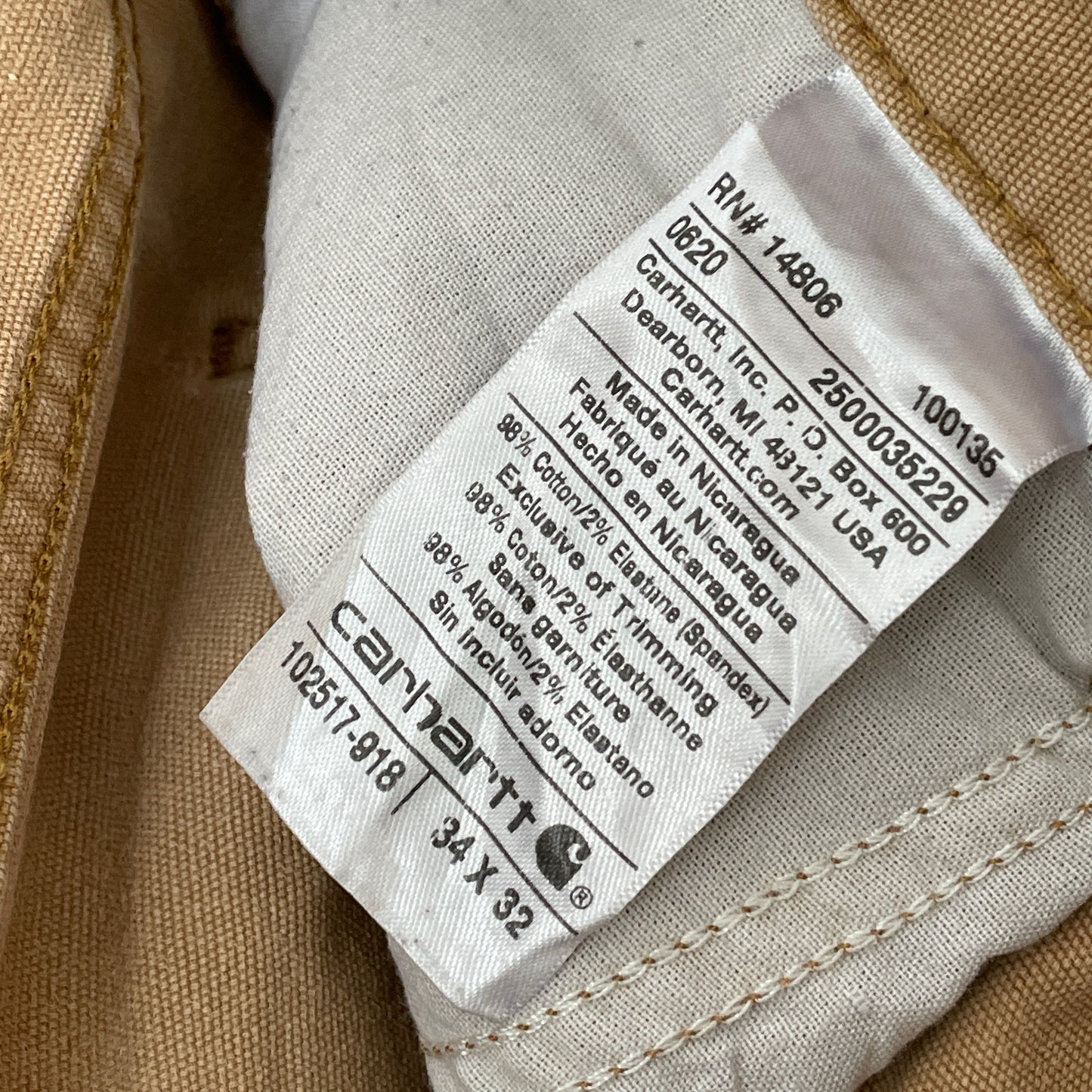 Custom Carhartt Renaissance Pants – Religious Bleached Print | Vintage Canvas 1 of 1
