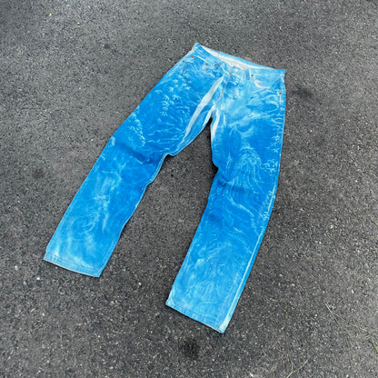 Custom Levi’s Blue Landscape Jeans – Hand-Finished | Vintage Unisex 1 of 1