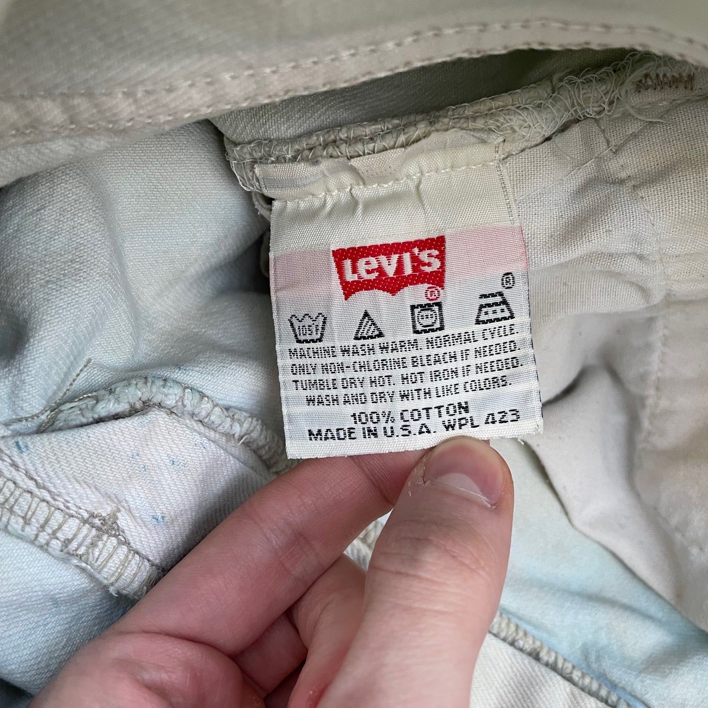 Custom Levi’s Blue Landscape Jeans – Hand-Finished | Vintage Unisex 1 of 1