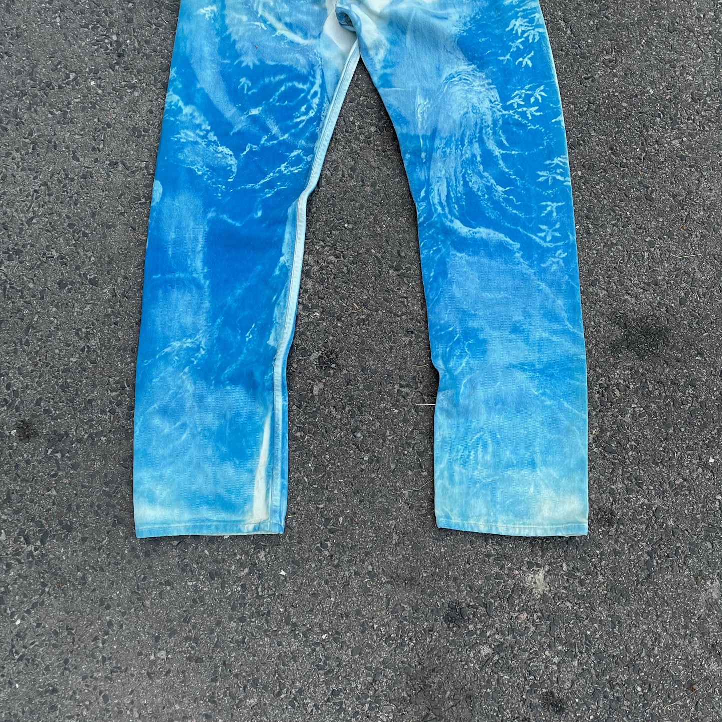Custom Levi’s Blue Landscape Jeans – Hand-Finished | Vintage Unisex 1 of 1