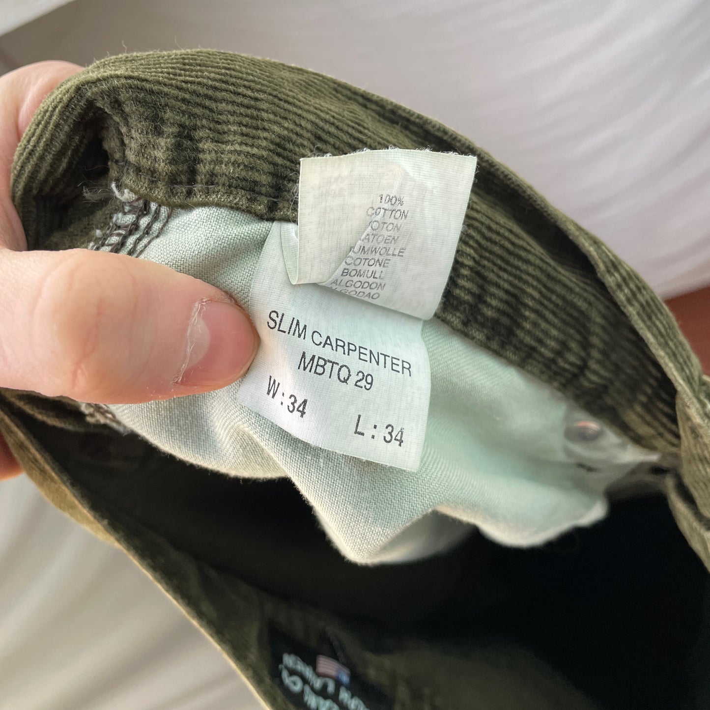 Custom Polo Ralph Lauren Dragon Pants – Handprinted White Dragon on Dark Olive Pants | Vintage Workwear 1 of 1