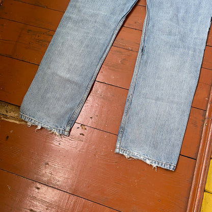 Custom Carhartt Snake Jeans – Handprinted Black Snake Art on Faded Light Wash Denim | 1 of 1 Reworked Pants