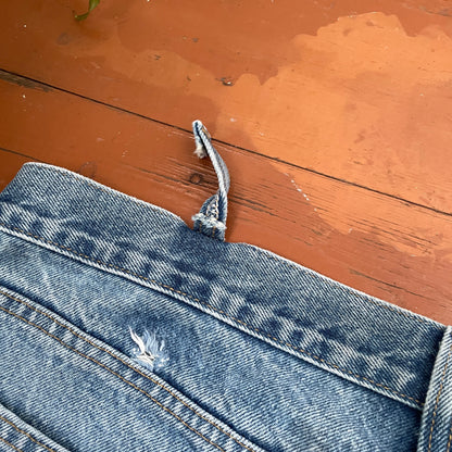 Custom Carhartt Snake Jeans – Raw-Hem 1 of 1 Blue Denim with Serpent Print | Vintage Streetwear Pants
