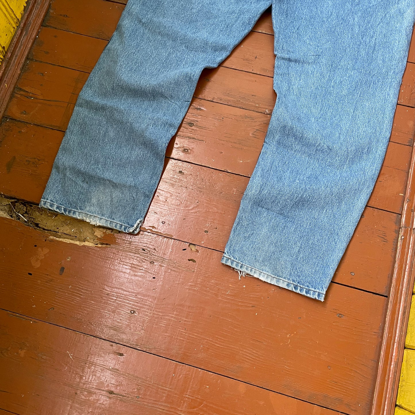 Custom Carhartt Snake Jeans – Vintage 90s Blue Denim with Full Serpent Print | 1 of 1 Streetwear Piece