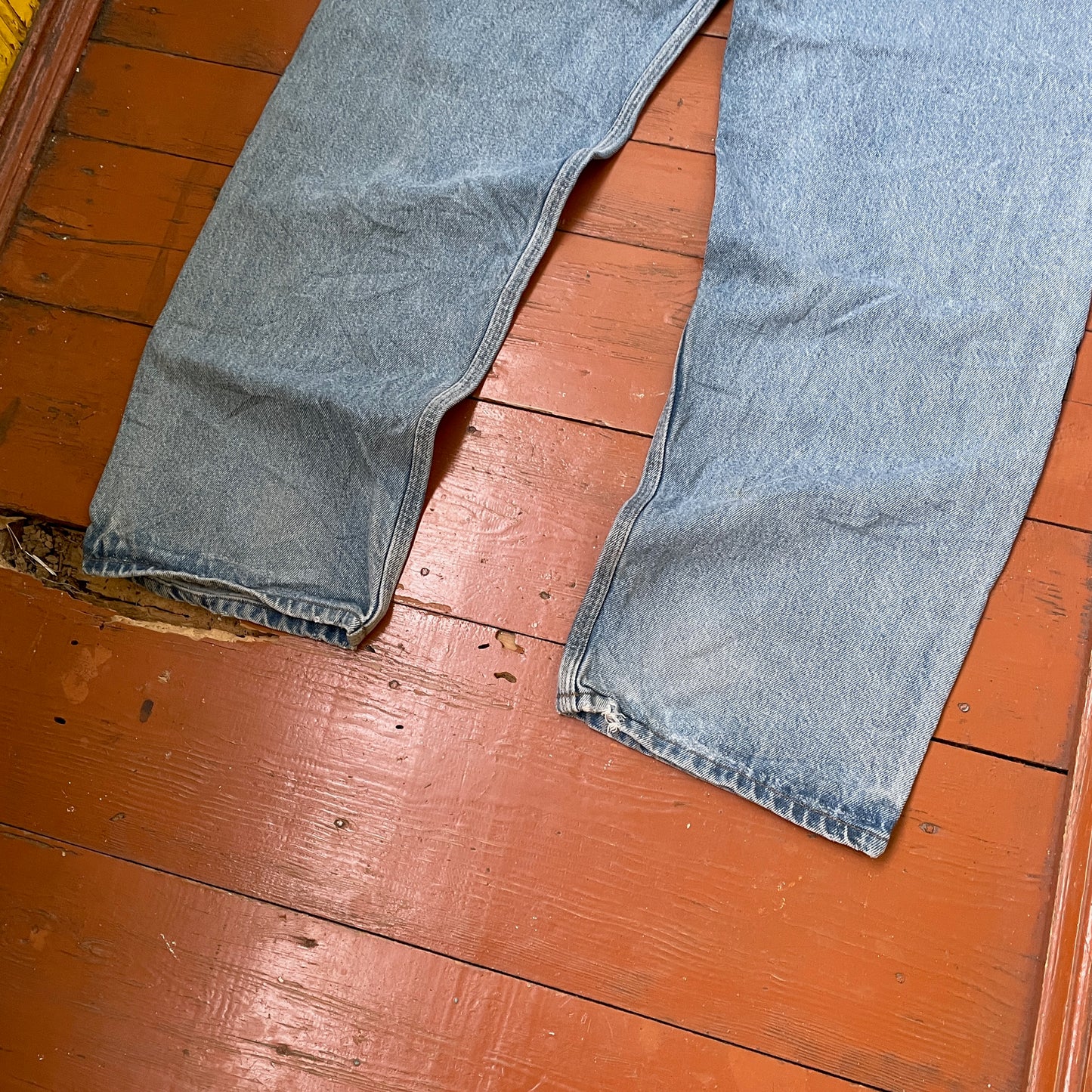 Custom Carhartt Snake Jeans – 90s Vintage Denim with Black Serpent Print | 1 of 1 Streetwear Art