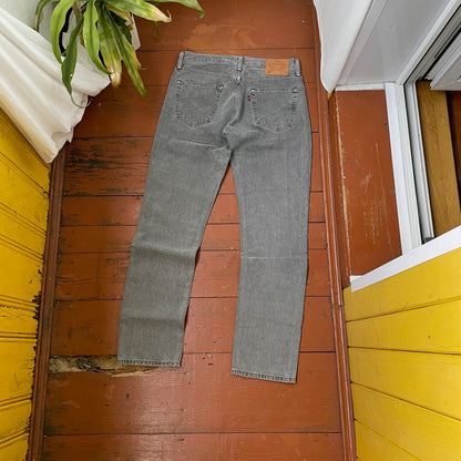 Custom Levi’s Snake Jeans – Grey Vintage Denim with Black Serpent Print | 1 of 1 Grunge Streetwear