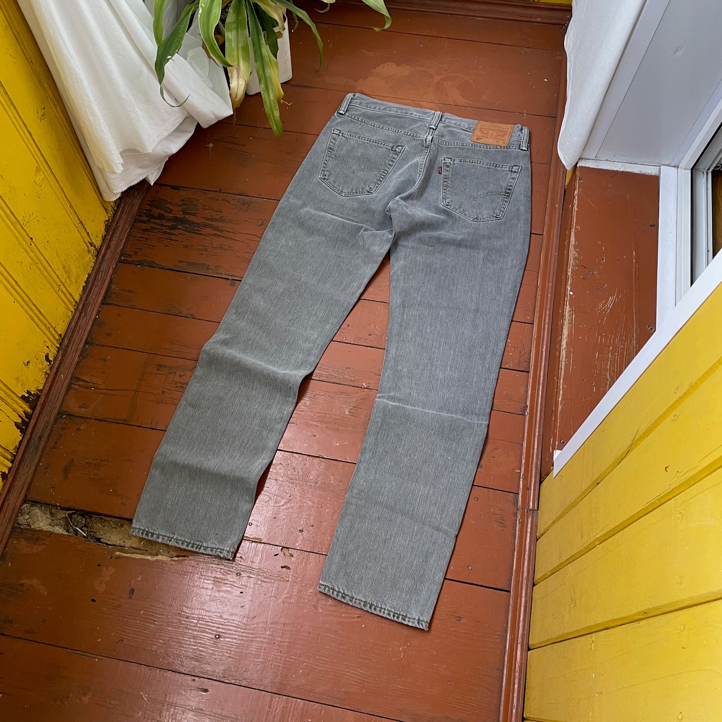 Custom Levi’s Snake Jeans – Grey Vintage Denim with Black Serpent Print | 1 of 1 Grunge Streetwear