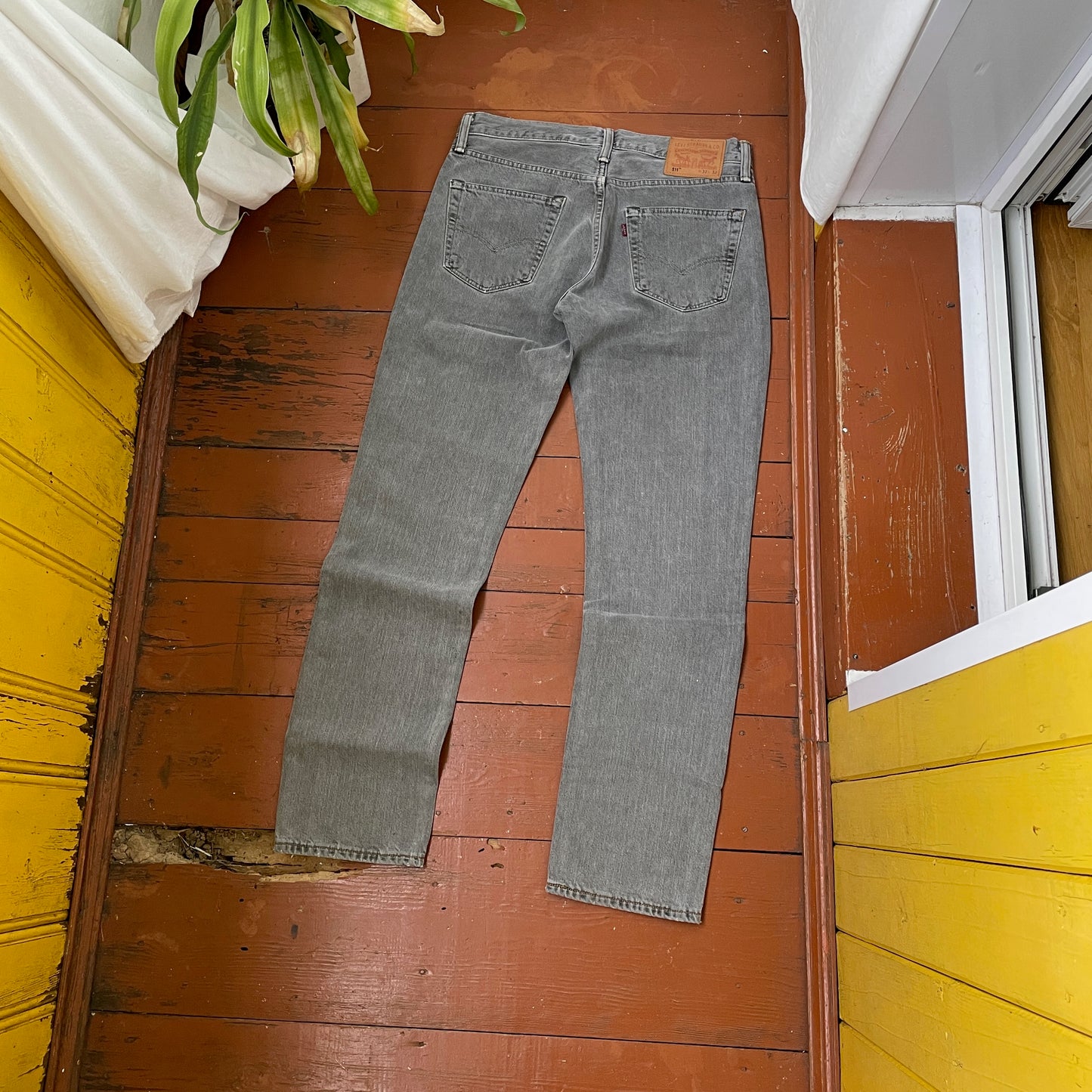 Custom Levi’s Snake Jeans – Grey Vintage Denim with Black Serpent Print | 1 of 1 Grunge Streetwear
