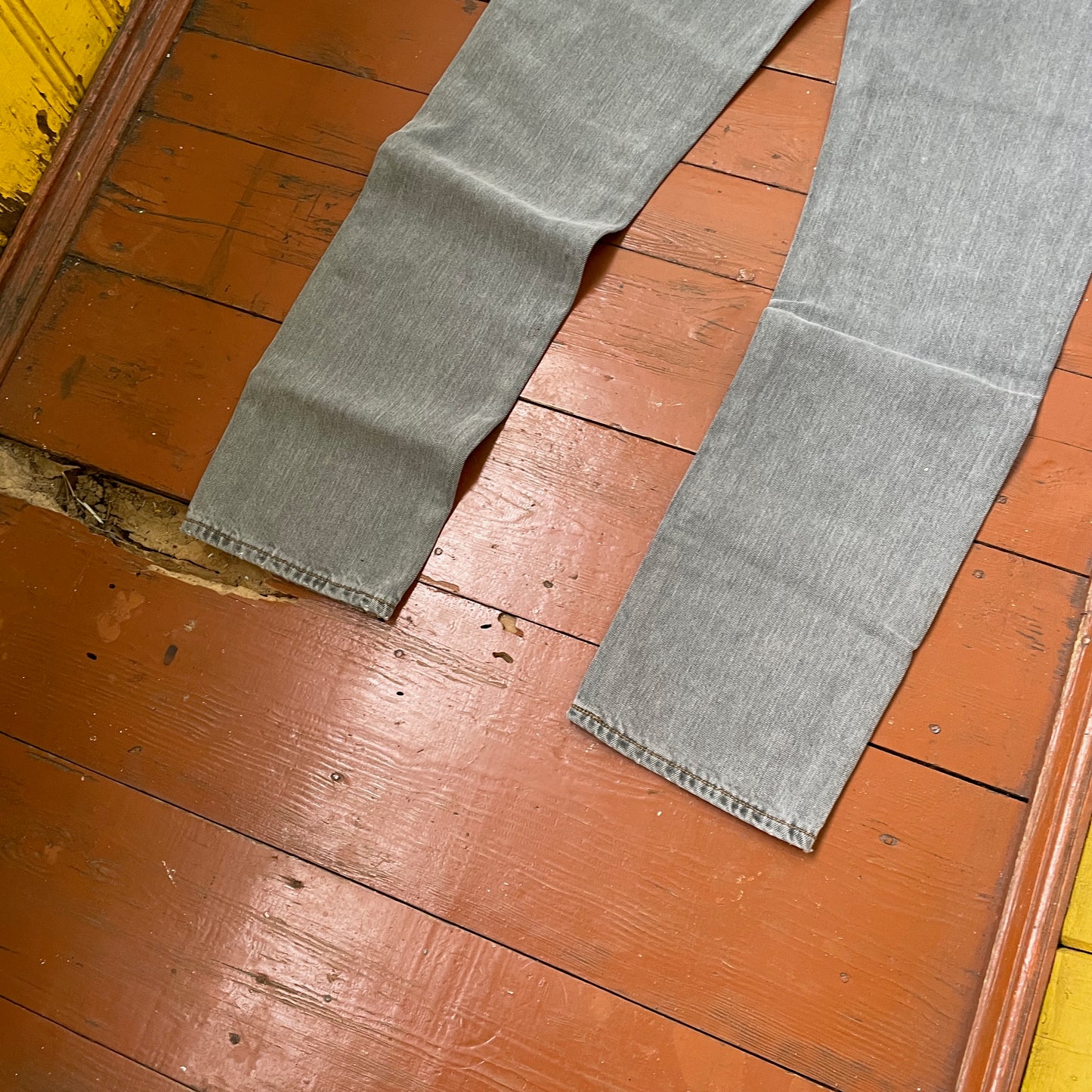 Custom Levi’s Snake Jeans – Grey Vintage Denim with Black Serpent Print | 1 of 1 Grunge Streetwear