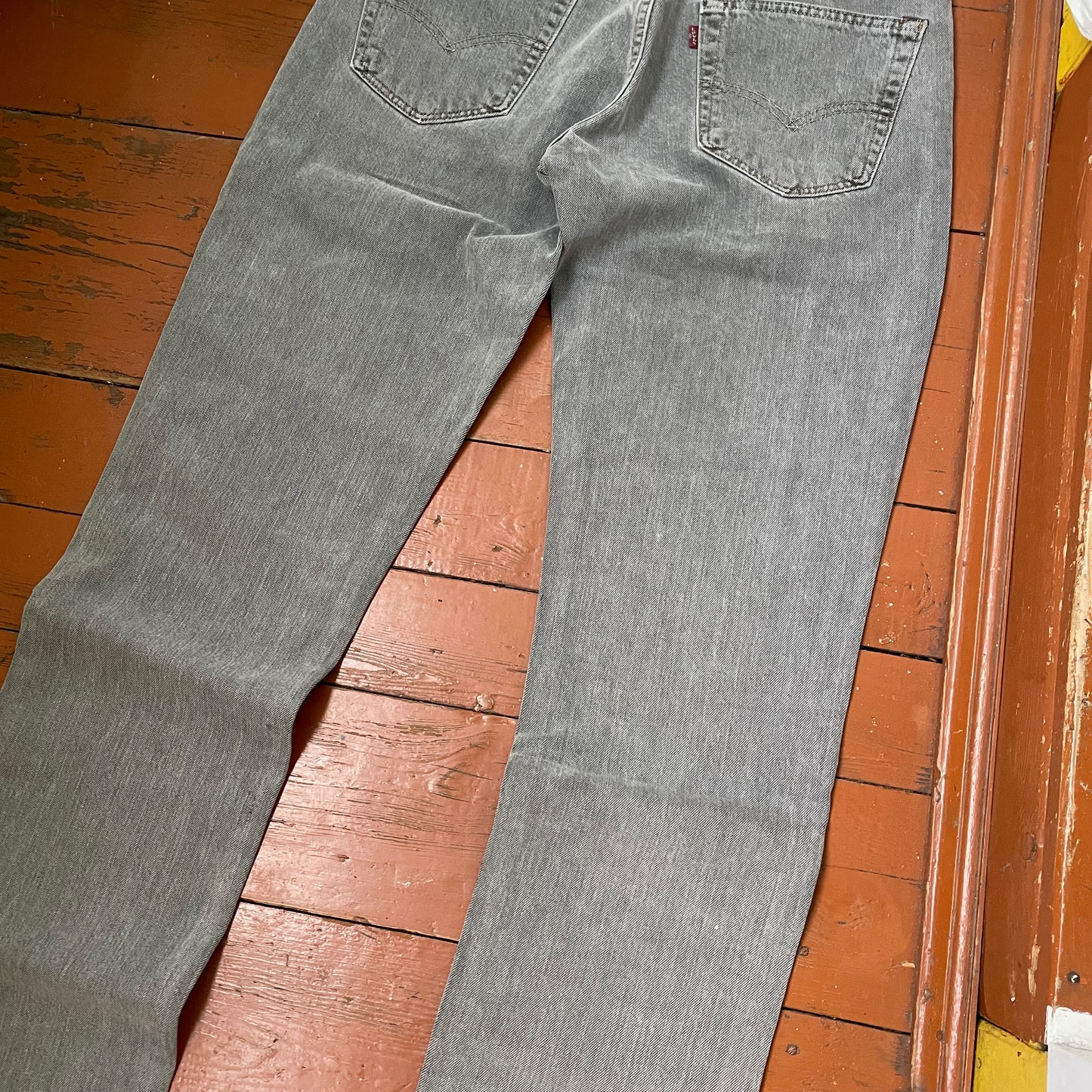Custom Levi’s Snake Jeans – Grey Vintage Denim with Black Serpent Print | 1 of 1 Grunge Streetwear